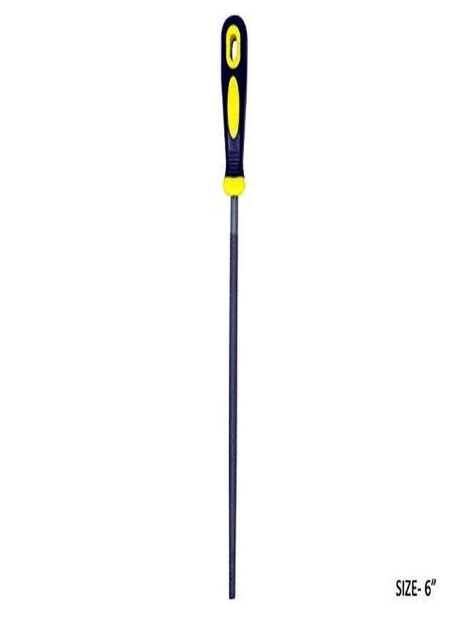 Jon Bhandari Tools 6-Piece Assorted File Set with Handle (6 Inch) | Flat, Round, Half-Round, Triangular, Square & Rasp Files for Wood, Metal, DIY & Carpentry - Image 5